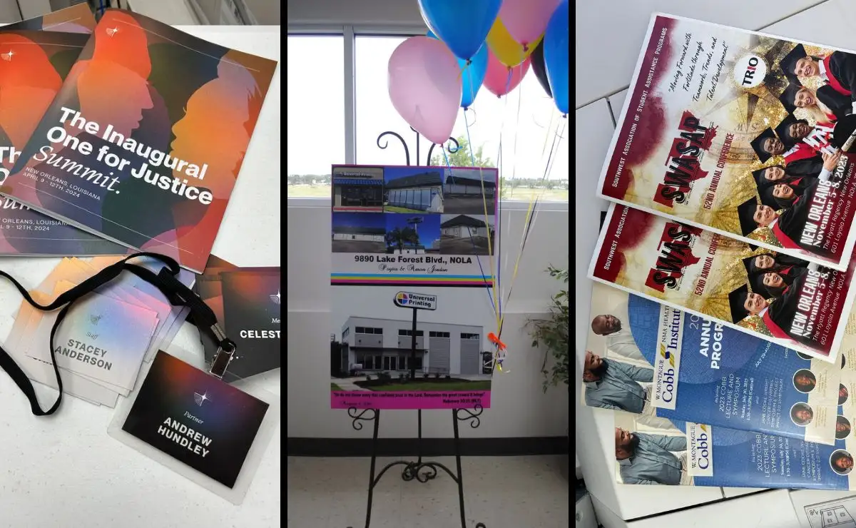 Convention Print (Event Badges, Foam Board Signs, Convention Booklets) - Universal Printing NOLA